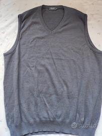 pullover senza maniche 100%lana vergine 