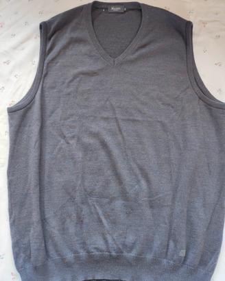 pullover senza maniche 100%lana vergine 