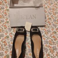 scarpe décolleté raso nero 