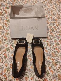 scarpe décolleté raso nero 