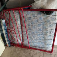 rete letto  in ferro battuto stile liberty 120x190