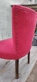 sedia in velluto vintage 