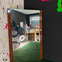 Specchio molato in radica design Willy Rizzo 
