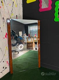 Specchio molato in radica design Willy Rizzo 