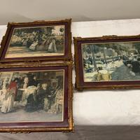 3 stampe francesi con cornice