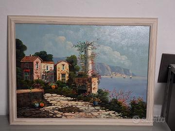 quadri dipinti su tela con cornice