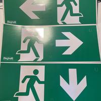 Cartelli di emergenza adesivi sx dx giu 330x130