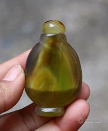 Antica tabacchiera cinese Snuff Bottle - giada nef