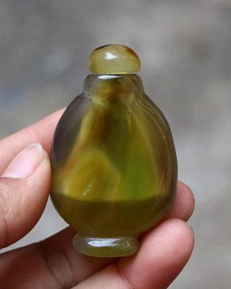 Antica tabacchiera cinese Snuff Bottle - giada nef