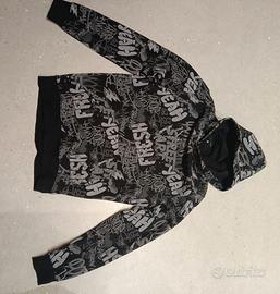 Felpa nera Terranova con cappuccio