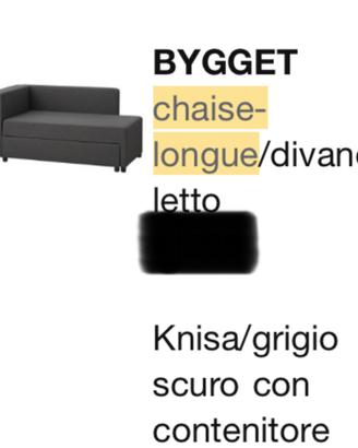 Chaise - Longue Bygget Ikea con coprimaterasso