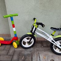 Bici senza pedali e monolattino