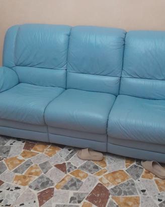divano in pelle 3 posti chateau d'ax