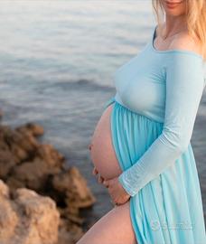Abito Premaman per Servizio Fotografico – Azzurro 