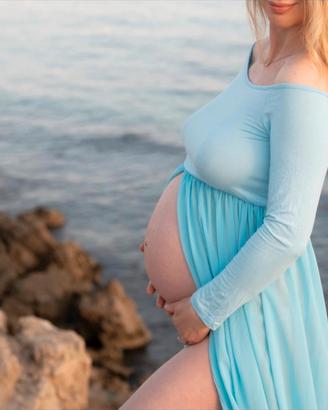 Abito Premaman per Servizio Fotografico – Azzurro 