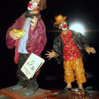 Famiglia clown ceramica d'arte sangiuliano