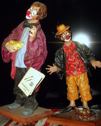 Famiglia clown ceramica d'arte sangiuliano