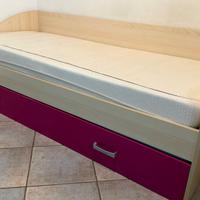 Letto singolo con secondo letto estraibile