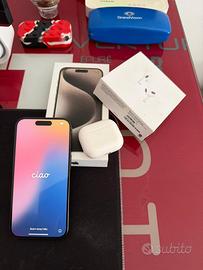 IPHONE 15 pro 128gb + airpods 3 gen