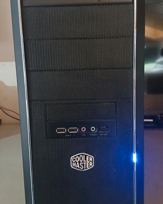 PC FISSO COOLER MASTER CON TASTIERA,MOUSE,WEBCAM.