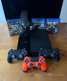 PlayStation 4 + 3 controller originali+ cuffie Ps4