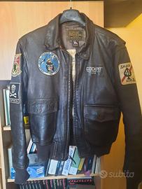 Cockpit usa Avirex giacca pelle top gun vietnam L