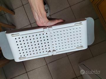 Vassoio regolabile vasca da bagno / porta shampoo