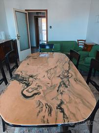  Tavolo marmo co n 6 sedie