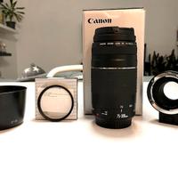 Canon EF 75-300 Paraluce + UV + Adattatore EF-EFM