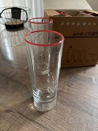 Bicchieri long drink Salvo serie Cortina- bordo ro