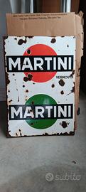 insegna smaltata pubblicitaria martini vermouth