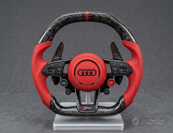 Volante audi RS Carbonio pelle rossa