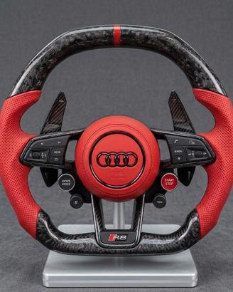 Volante audi RS Carbonio pelle rossa