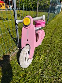 Bici senza pedali Janod in legno stile Vespa