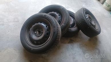 set 4 ruote con pneumatici invernali renault modus