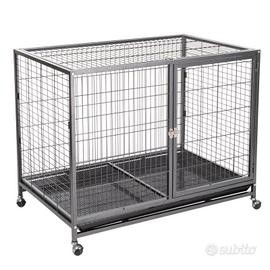GABBIA PER CANI CON ROTELLE