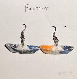 Orecchini artigianali barche anallergici