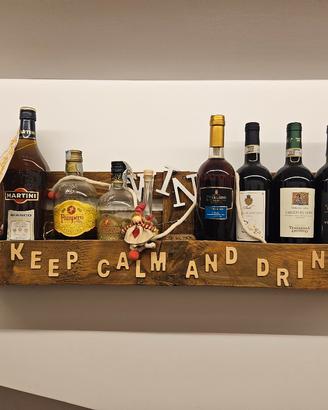 Portabottiglie in pallet vino e liquori larg 85 cm
