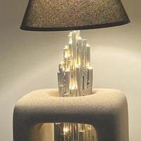 Lume artigianale in pietra, bamboo