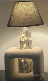 Lume artigianale in pietra, bamboo