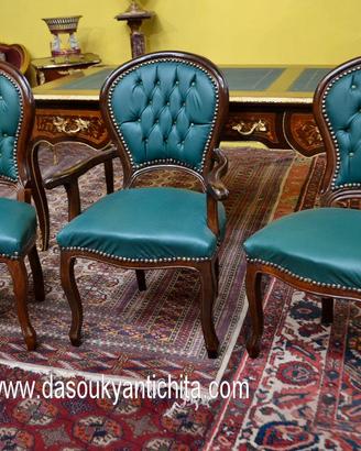 Gruppo di sedie da studio in stile Luigi XV