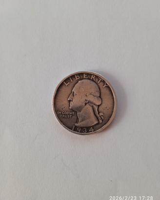 moneta quarto di dollaro 1934