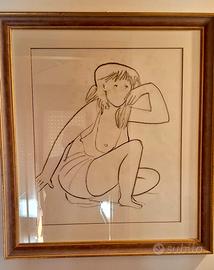 QUADRO MAESTRO  ZANON "RAGAZZA SEDUTA"