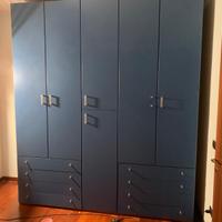 Armadio blu 5 ante