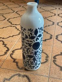 Bottiglia / Vaso in Vetro Lattimo / Opalino