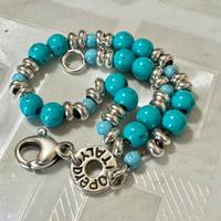 Bracciale in argento e sfere turchesi *