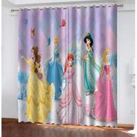 Tende oscuranti 3D principesse 2 pannelli