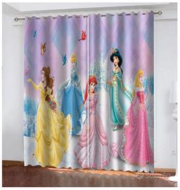 Tende oscuranti 3D principesse 2 pannelli