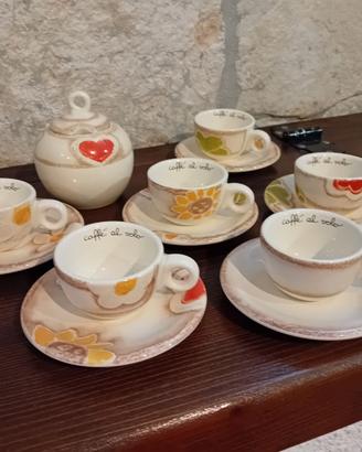 SET 6 TAZZINE + ZUCCHERIERA THUN