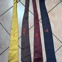 Set 4 cravatte in seta